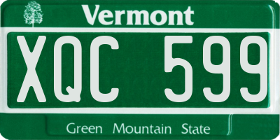 VT license plate XQC599