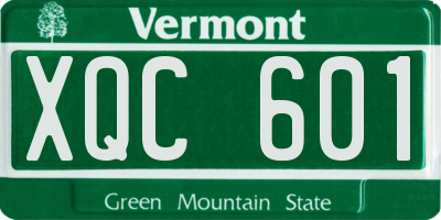VT license plate XQC601