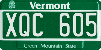 VT license plate XQC605