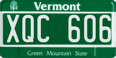 VT license plate XQC606