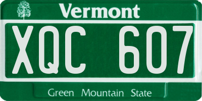 VT license plate XQC607
