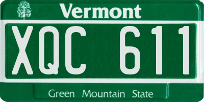 VT license plate XQC611