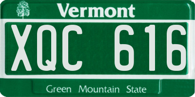 VT license plate XQC616