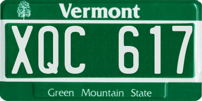 VT license plate XQC617