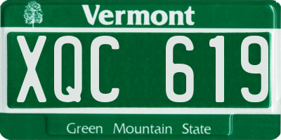 VT license plate XQC619