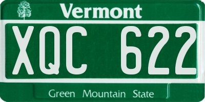 VT license plate XQC622