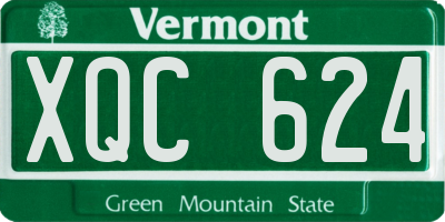 VT license plate XQC624