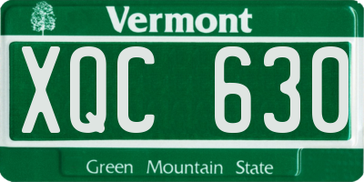 VT license plate XQC630