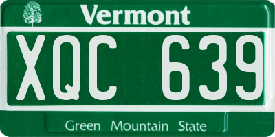 VT license plate XQC639