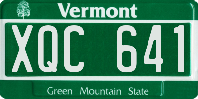 VT license plate XQC641