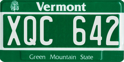 VT license plate XQC642