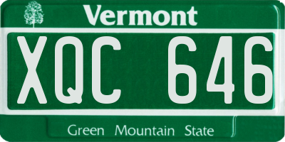 VT license plate XQC646