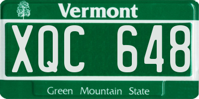 VT license plate XQC648