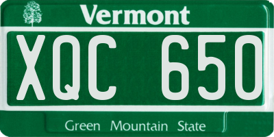 VT license plate XQC650