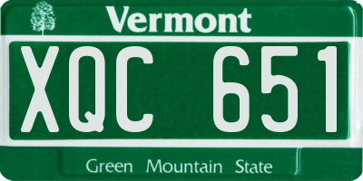 VT license plate XQC651