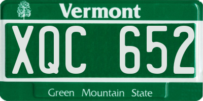 VT license plate XQC652