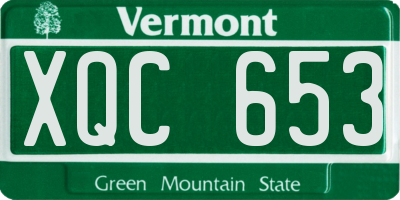 VT license plate XQC653
