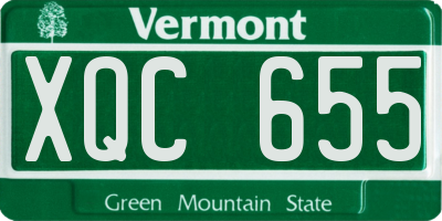 VT license plate XQC655