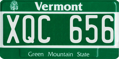 VT license plate XQC656