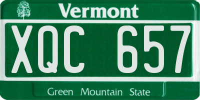 VT license plate XQC657
