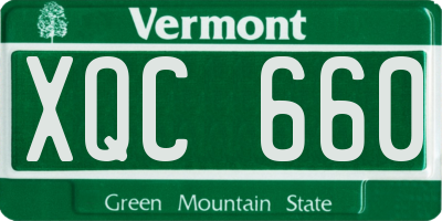 VT license plate XQC660