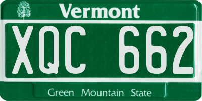VT license plate XQC662