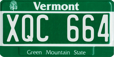 VT license plate XQC664