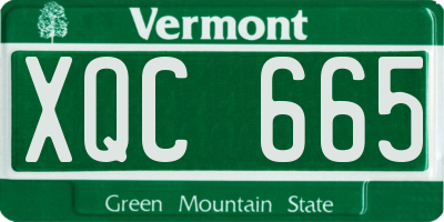 VT license plate XQC665