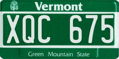 VT license plate XQC675