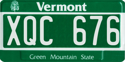 VT license plate XQC676