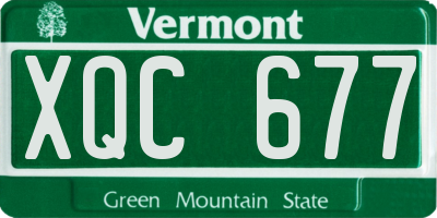 VT license plate XQC677