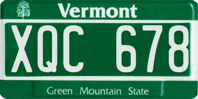 VT license plate XQC678