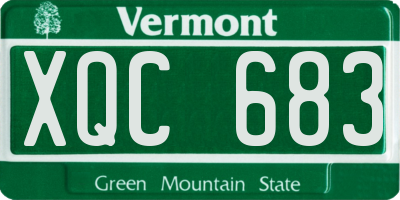 VT license plate XQC683