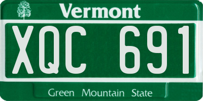 VT license plate XQC691