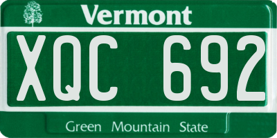 VT license plate XQC692