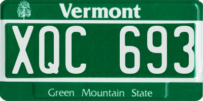 VT license plate XQC693
