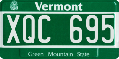 VT license plate XQC695