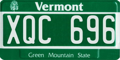 VT license plate XQC696