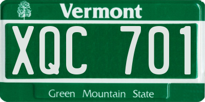 VT license plate XQC701