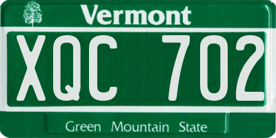 VT license plate XQC702