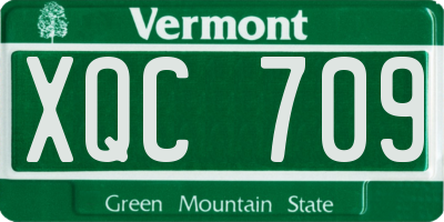 VT license plate XQC709