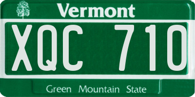 VT license plate XQC710