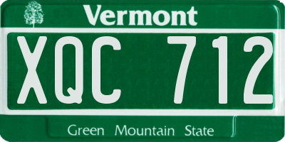 VT license plate XQC712