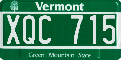 VT license plate XQC715