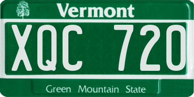 VT license plate XQC720