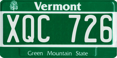 VT license plate XQC726