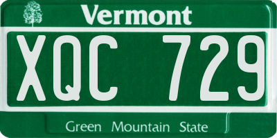 VT license plate XQC729