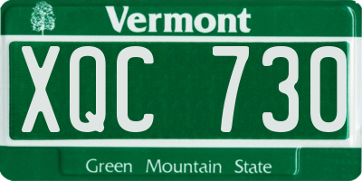 VT license plate XQC730
