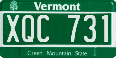 VT license plate XQC731