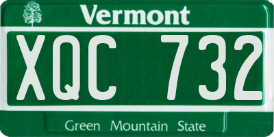 VT license plate XQC732